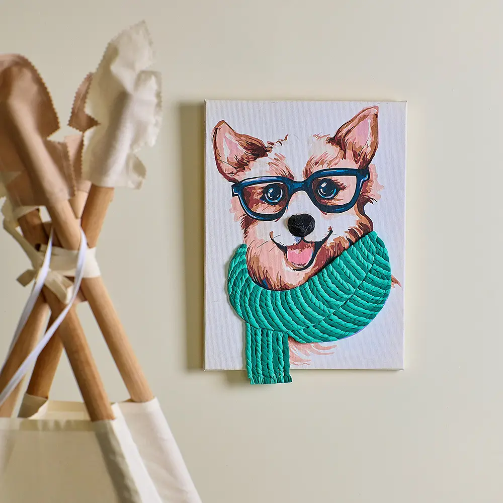 3D-Malbild nach Zahlen OKTO & Ideyka „Stylischer Corgi” thumbnail 8