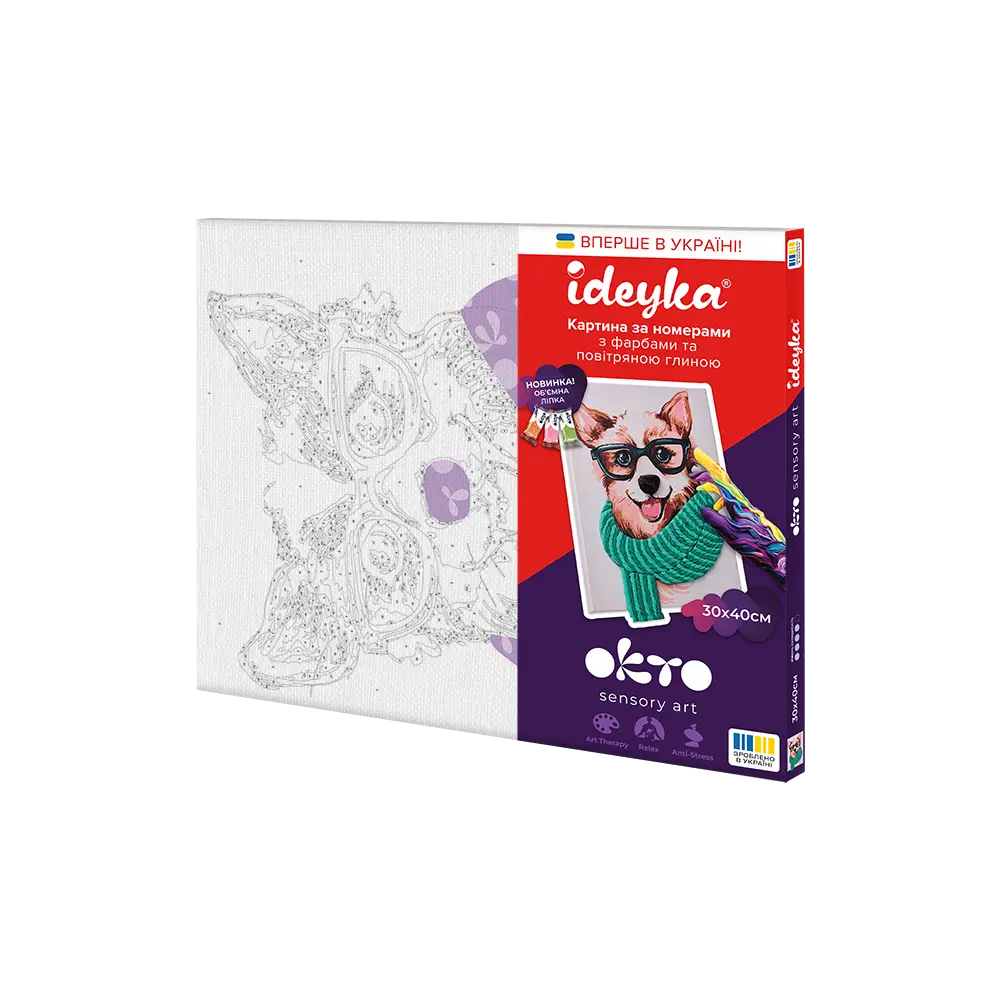3D-Malbild nach Zahlen OKTO & Ideyka „Stylischer Corgi” thumbnail 10