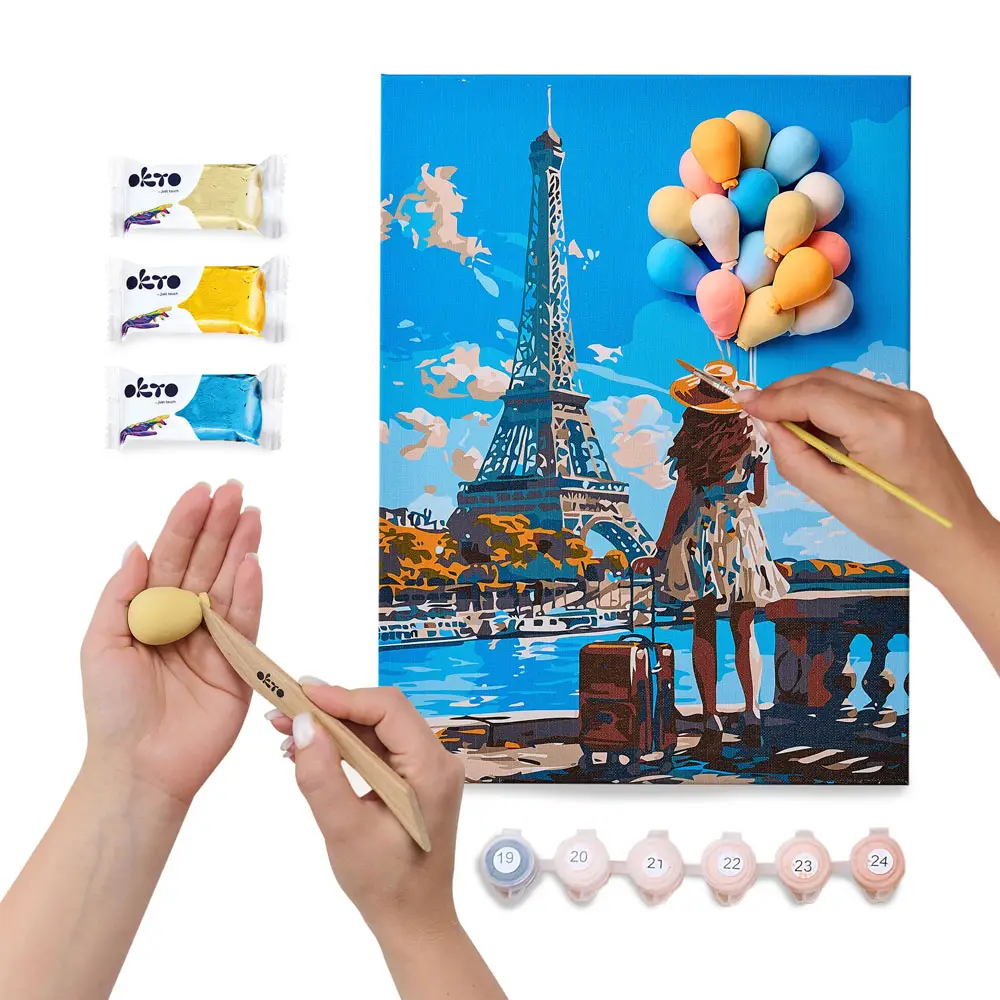 3D-Malbild nach Zahlen OKTO & Ideyka „Grüße aus Paris“