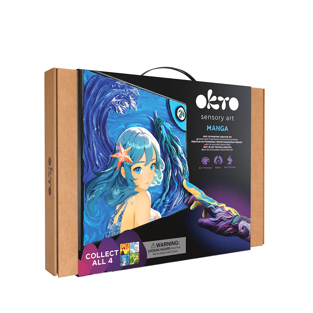 Volumetrisches 3D-Gemälde Manga „Wasser”